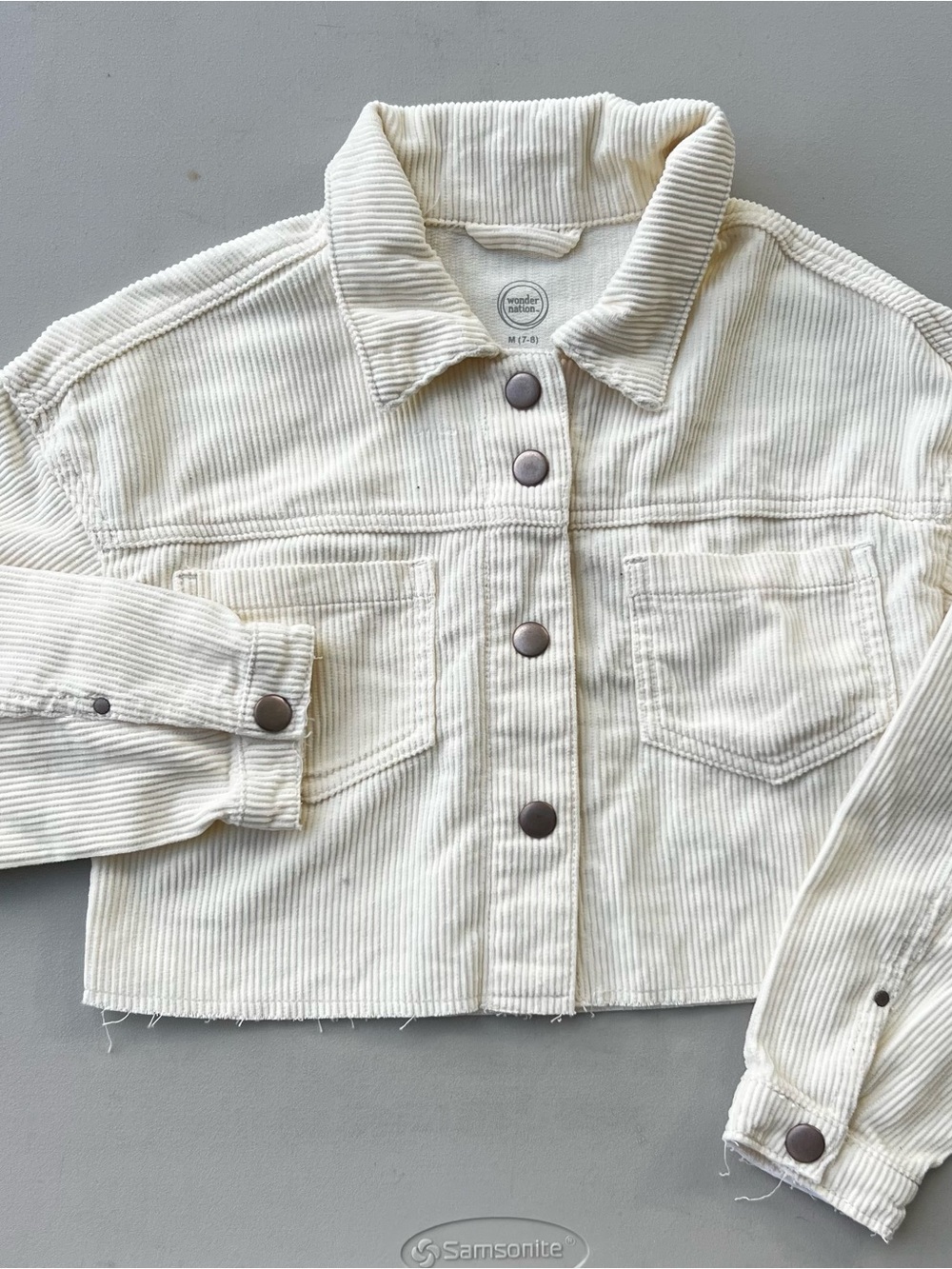 wonder nation Cream Corduroy Cropped Jacket